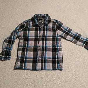 Brand new button up shirt boys 3t black blue gray